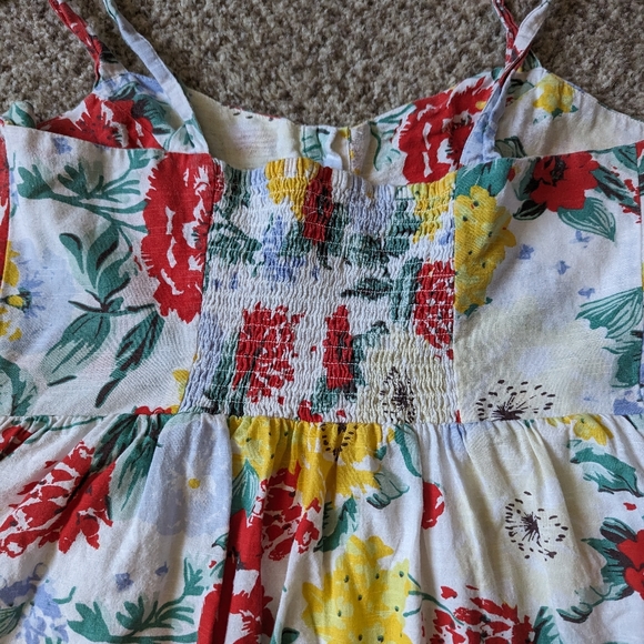 Urban Outfitters Shoulder Tie Floral Colorful Summer Midi Cottage Dress - Picture 6 of 16